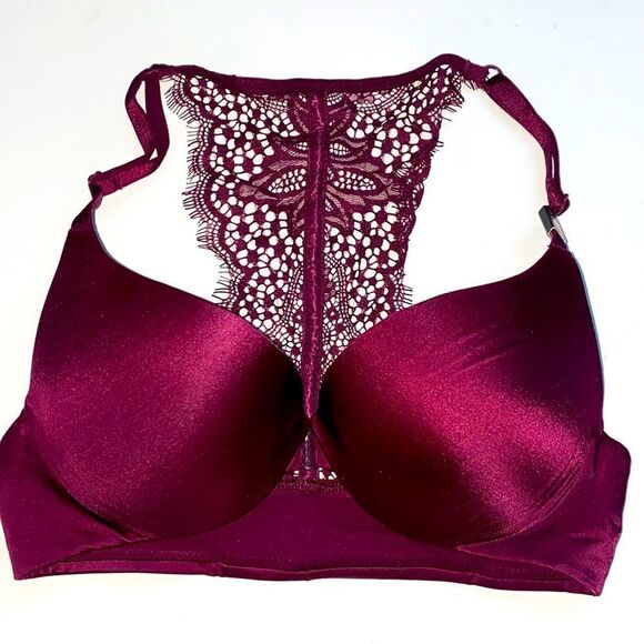 🔥VICTORIA SECRET BRA PUSH-UP NEW burgundy Sz 30A push-up NWT - Picture 1 of 7